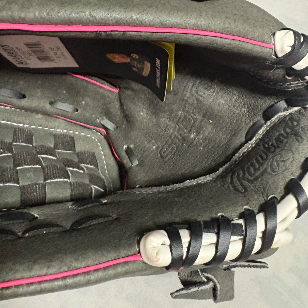 Rawlings Storm Softball Glove with Pink Trim - Picture 2 of 14